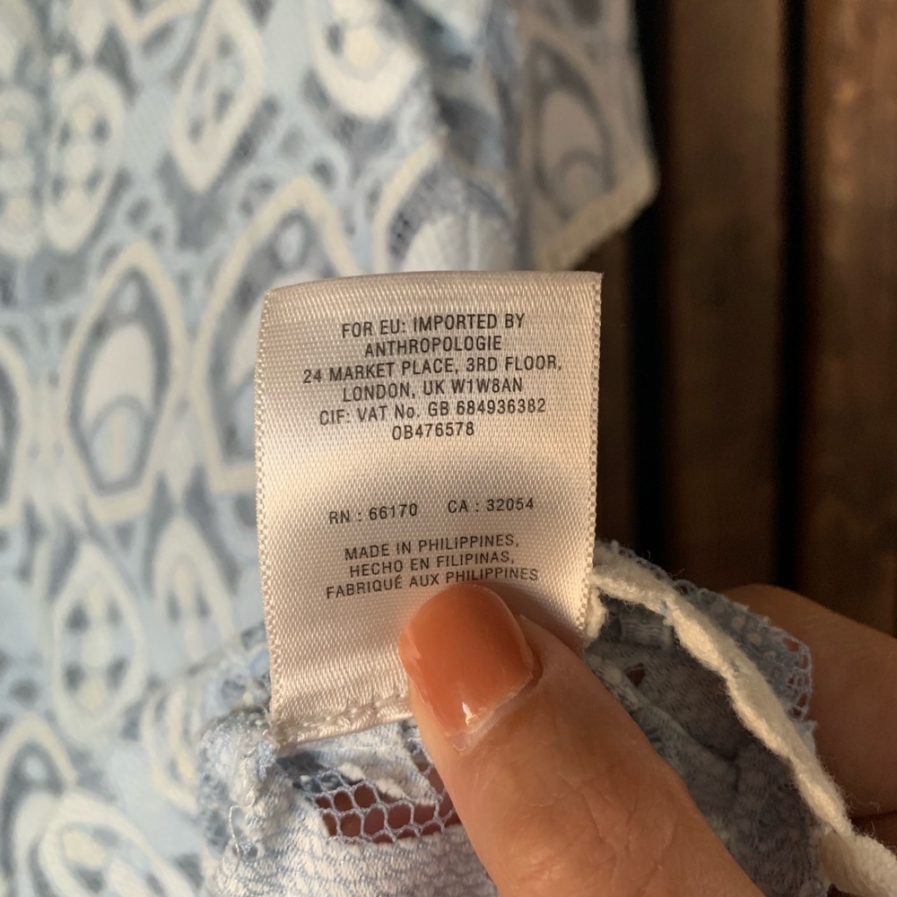 Anthropologie HD Lace Signa Pleasant Top. Sz 4 - Picture 5 of 10